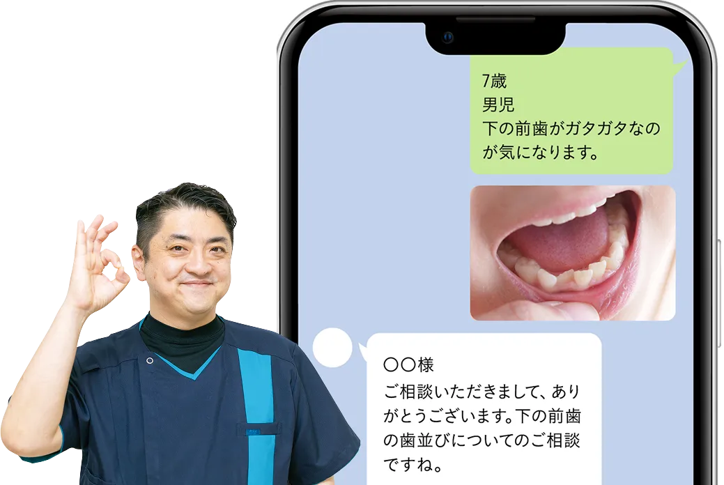 院長とLINEチャット画面